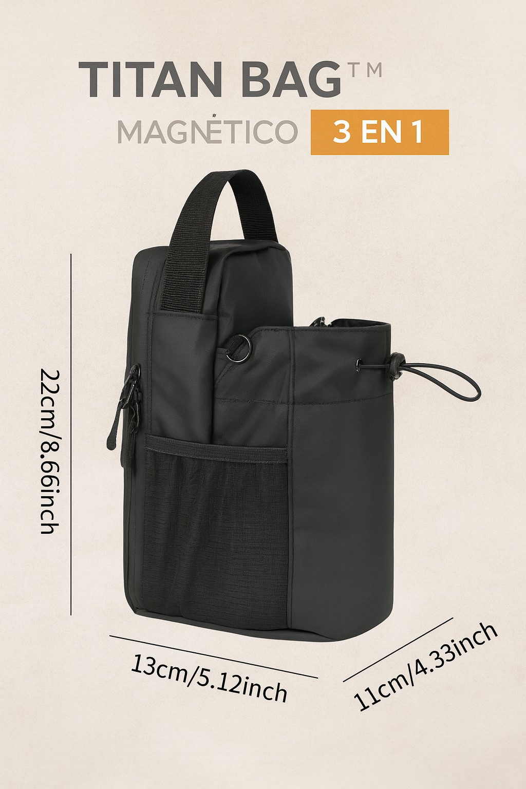 TITAN BAG™ | Bolso Magnético 3 en 1